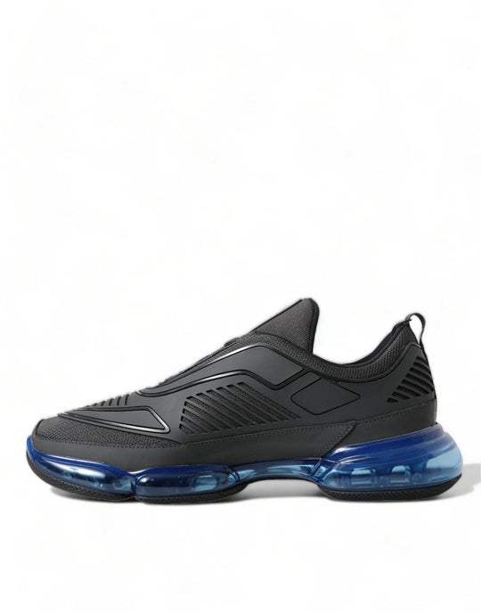 Prada Elegante Herren-Sneakers aus schwarzem Mesh - Léoré