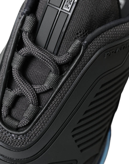 Prada Elegante Herren-Sneakers aus schwarzem Mesh - Léoré