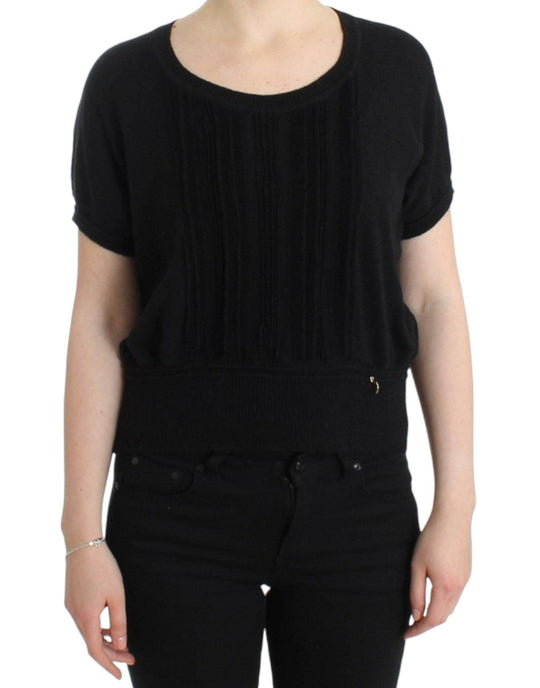 Cavalli Eleganter schwarzer Kurzarmpullover - Léoré