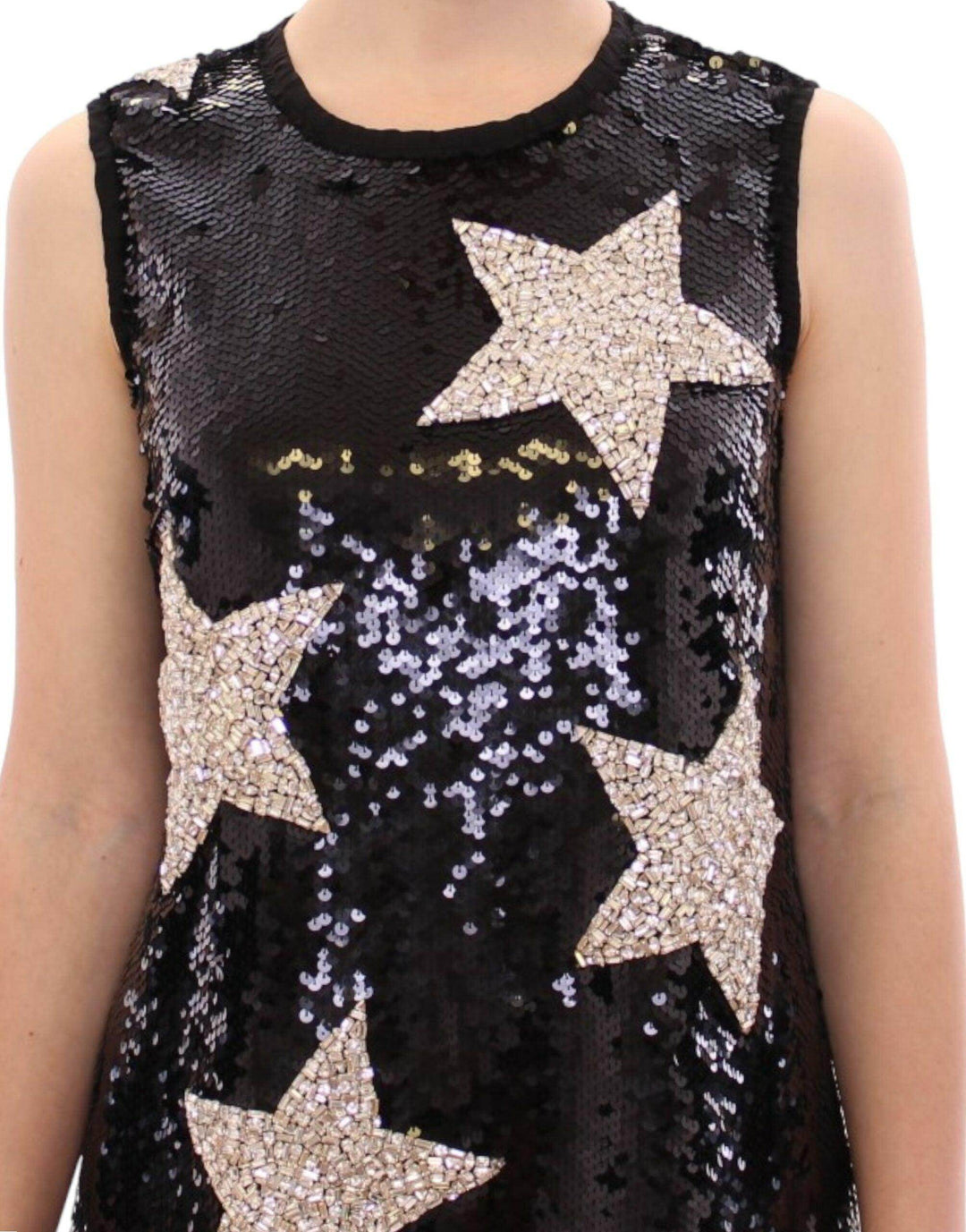 Dolce & Gabbana Mit Swarovski-Sternen besetztes Pailletten-Minikleid - Léoré