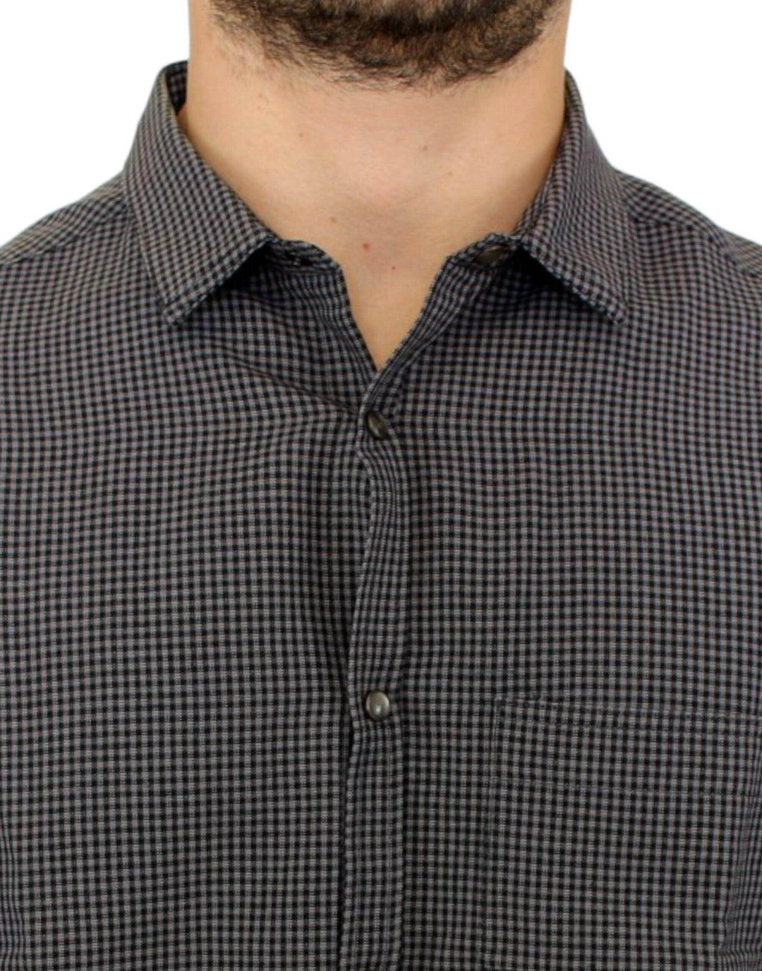 Costume National Schickes graues kariertes Hemd aus Leinenmischung - Léoré