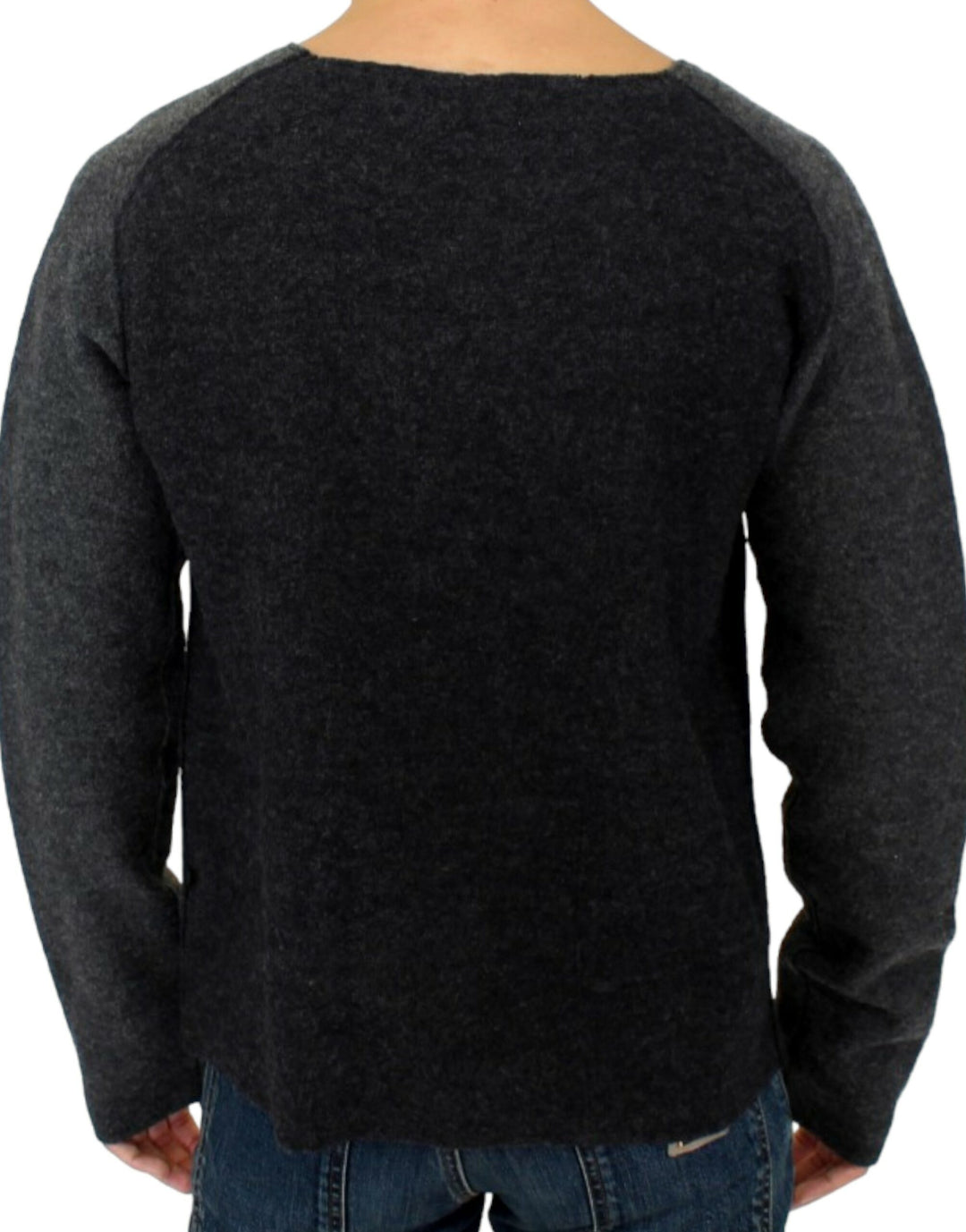 Costume National Grauer Pullover mit Rundhalsausschnitt aus Wolle