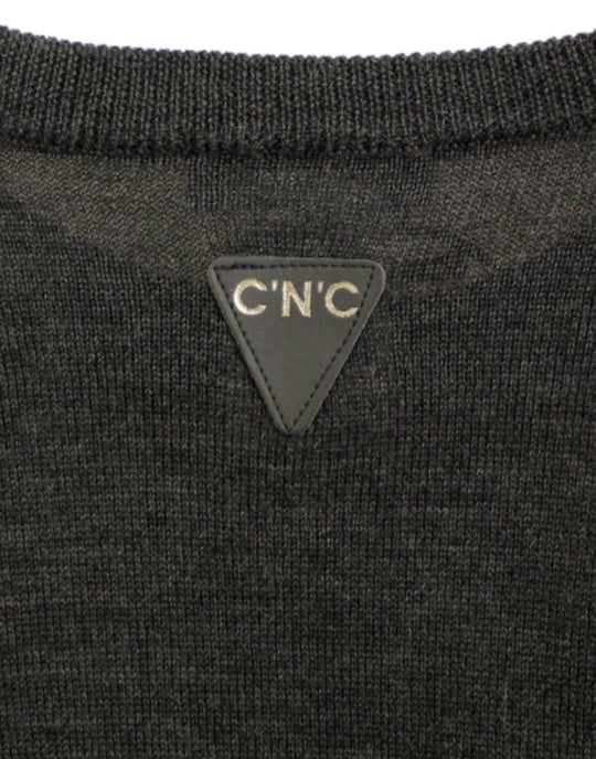 Costume National Grauer Pullover mit Rundhalsausschnitt