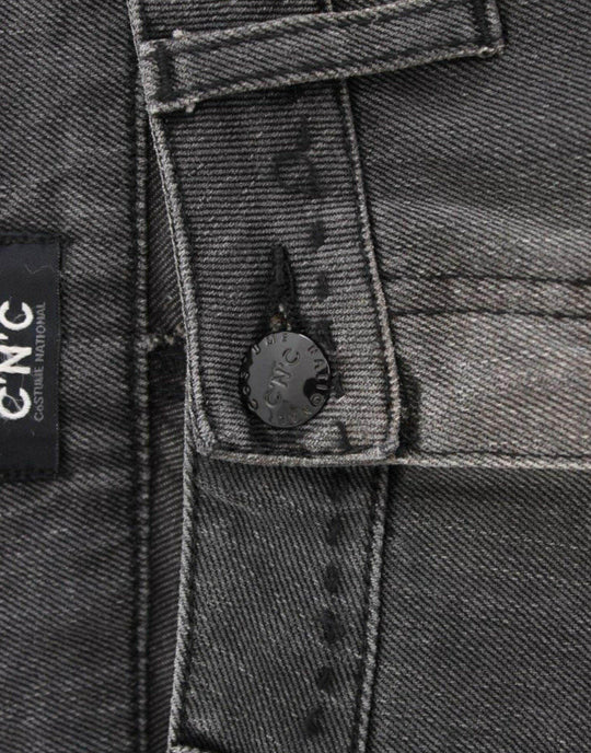 Costume National Chic Gray Straight Leg Denim Delight - Léoré