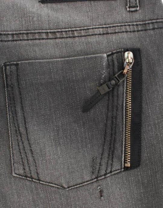 Costume National Chic Gray Straight Leg Denim Delight - Léoré