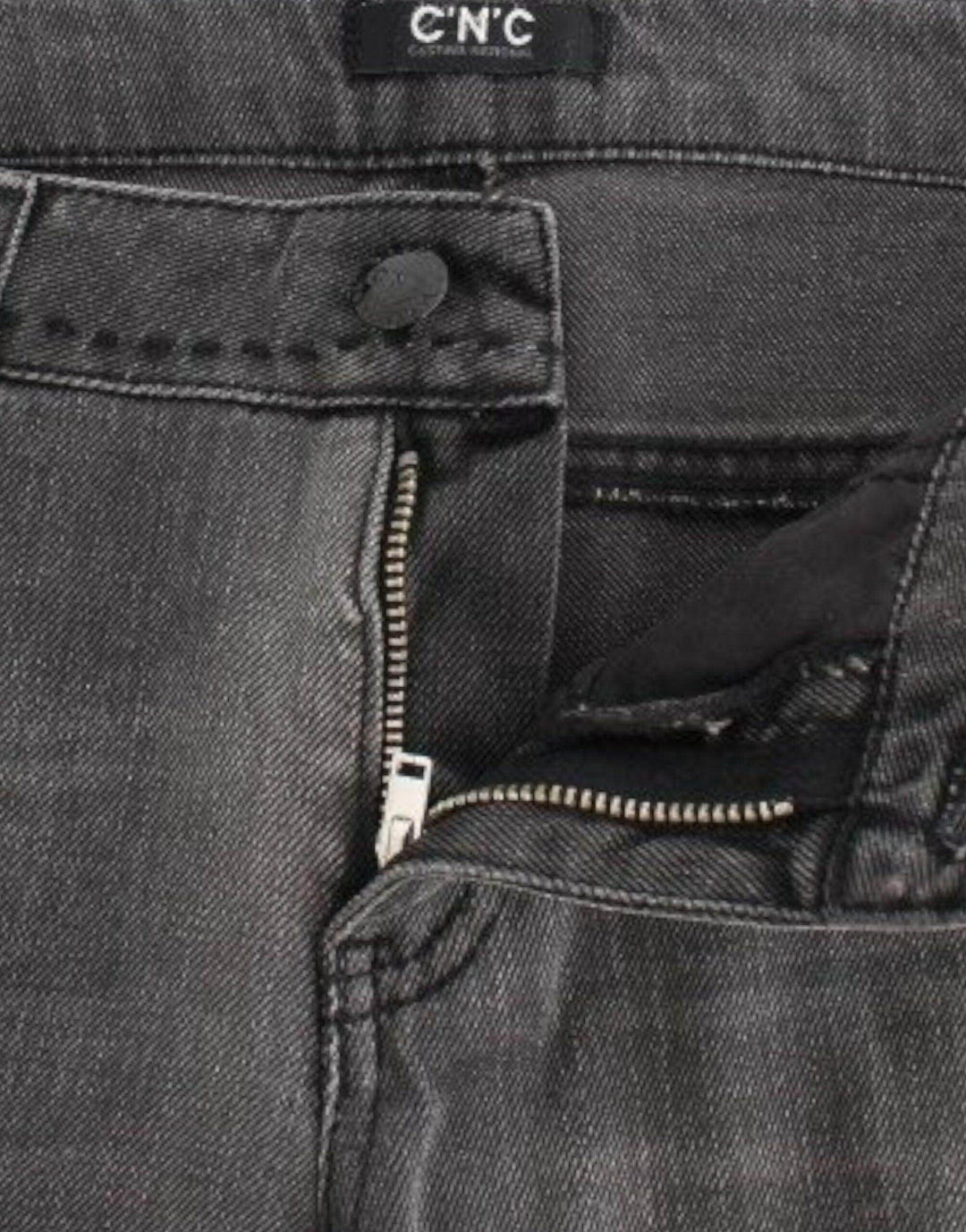 Costume National Chic Gray Straight Leg Denim Delight - Léoré