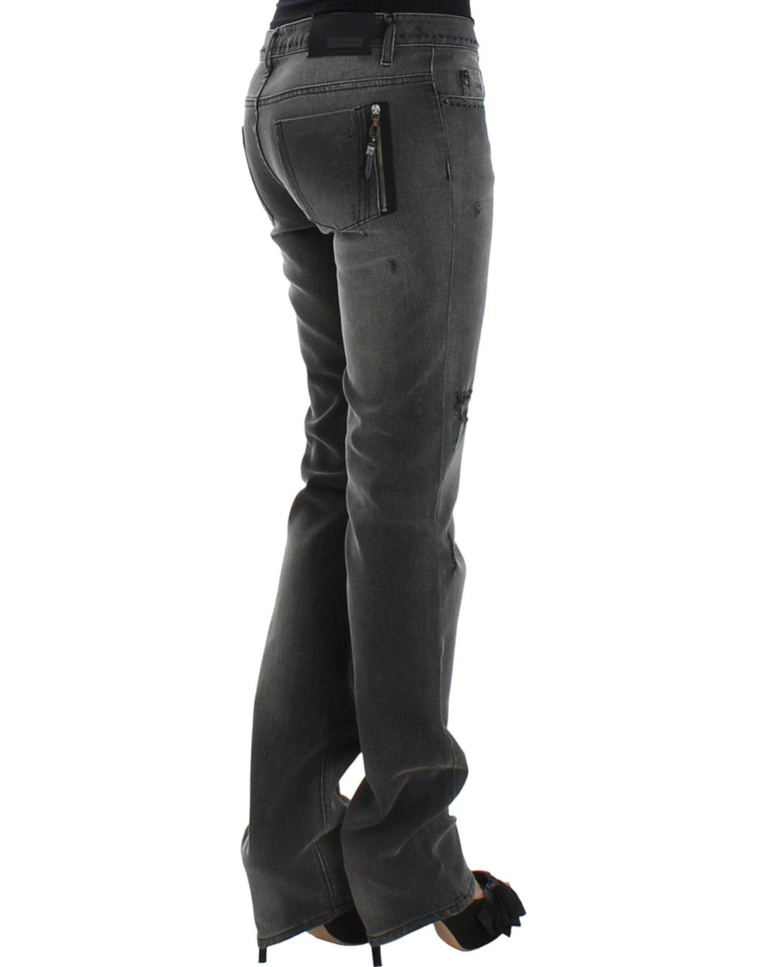 Costume National Chic Gray Straight Leg Denim Delight - Léoré