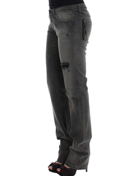 Costume National Chic Gray Straight Leg Denim Delight - Léoré