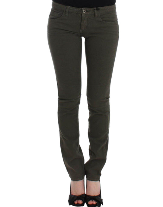 Costume National Schicke grüne Designer Jeans mit schmalem Bein - Léoré