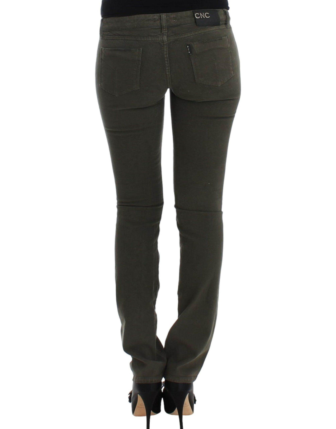 Costume National Schicke grüne Designer Jeans mit schmalem Bein - Léoré