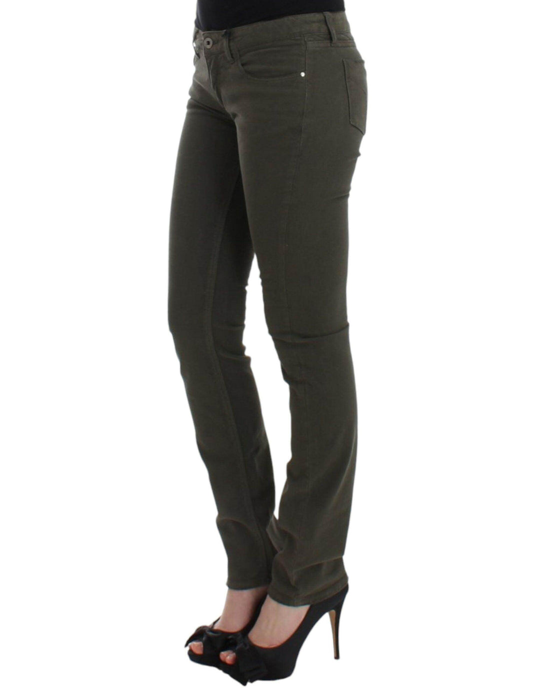 Costume National Schicke grüne Designer Jeans mit schmalem Bein - Léoré
