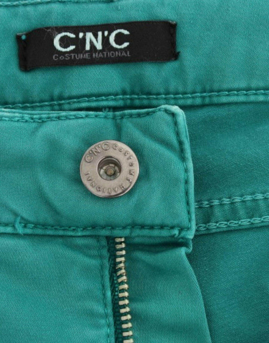 Costume National Schicke grüne Straight Leg Jeans für anspruchsvollen Stil - Léoré