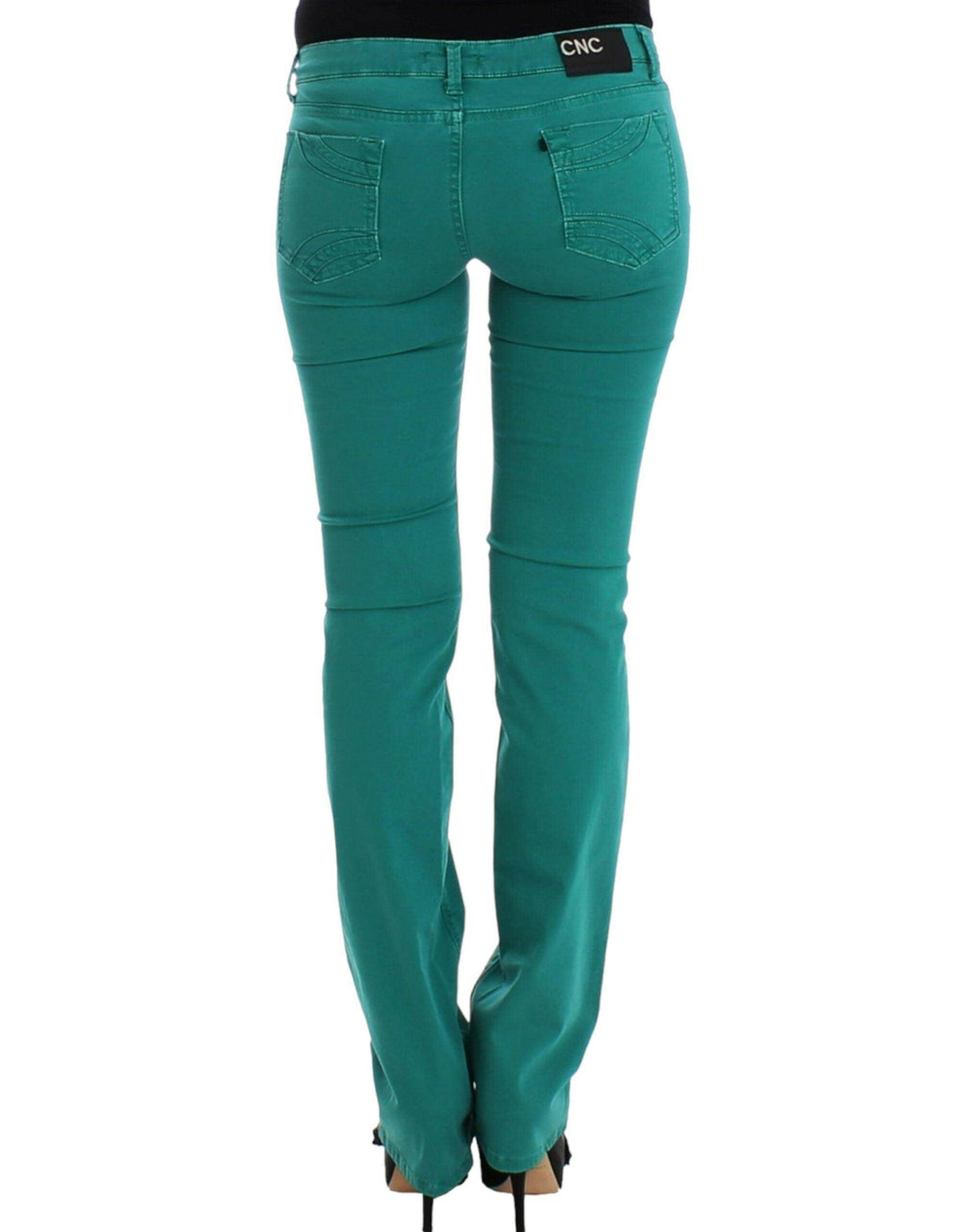 Costume National Schicke grüne Straight Leg Jeans für anspruchsvollen Stil - Léoré