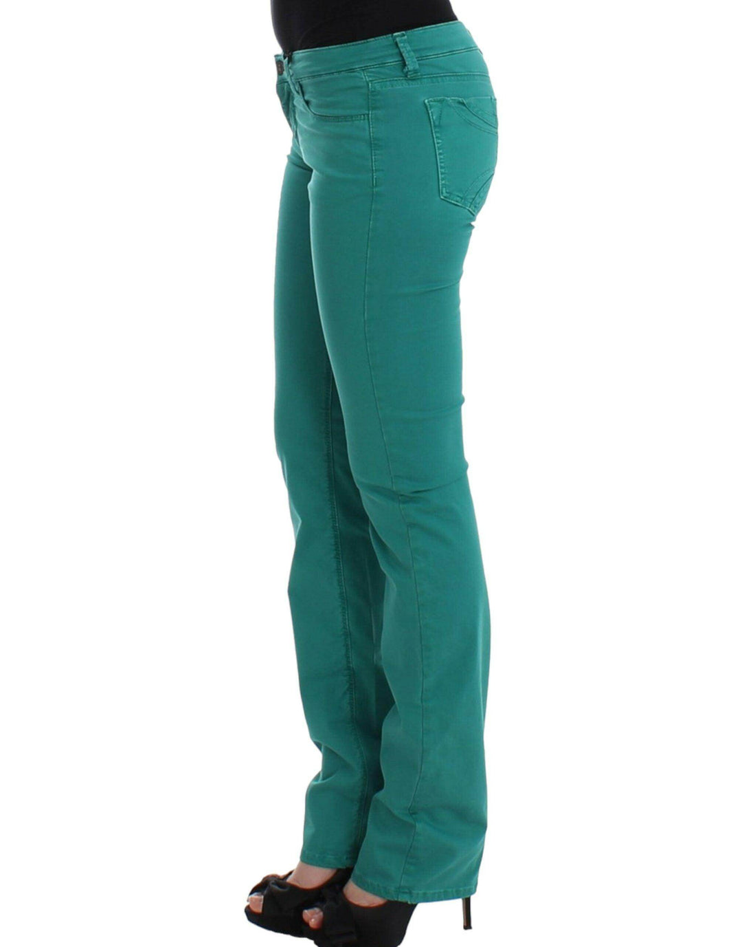 Costume National Schicke grüne Straight Leg Jeans für anspruchsvollen Stil - Léoré
