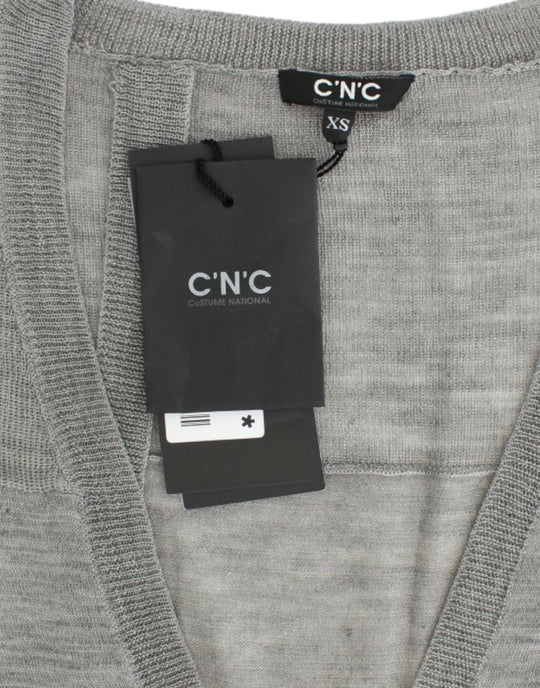 Costume National Graue leichte Strickjacke