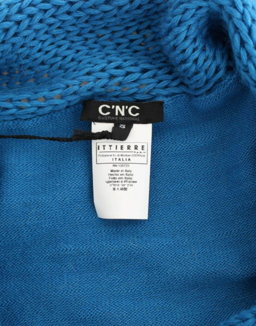 Costume National Gemütlicher blauer Strickpullover mit Rundhalsausschnitt - Léoré