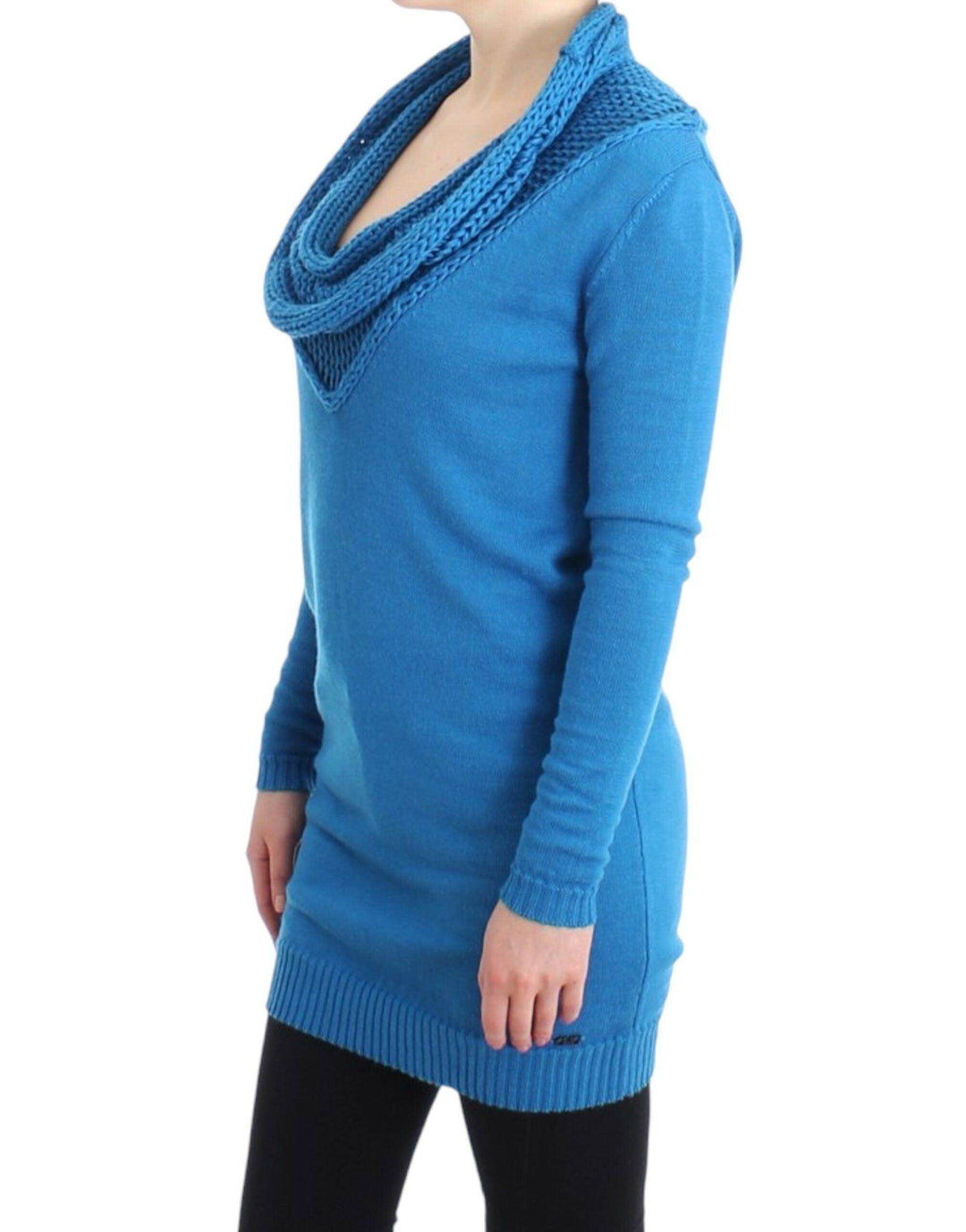 Costume National Gemütlicher blauer Strickpullover mit Rundhalsausschnitt - Léoré