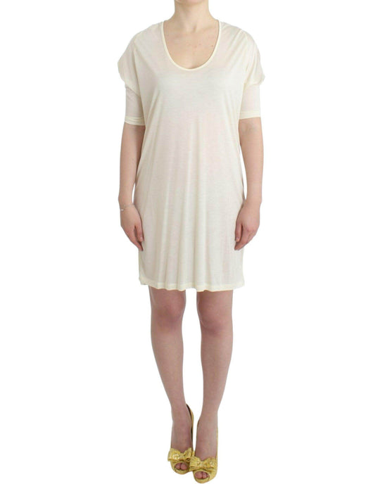 Costume National Schickes Weißes Modal-Kleid über dem Knie - Léoré