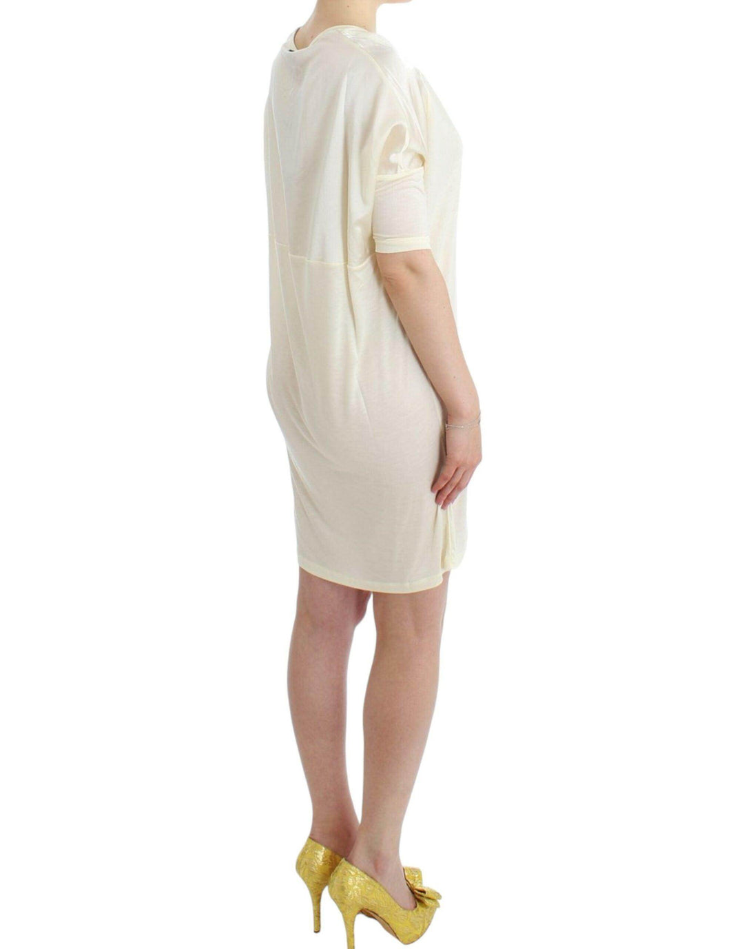 Costume National Schickes Weißes Modal-Kleid über dem Knie - Léoré