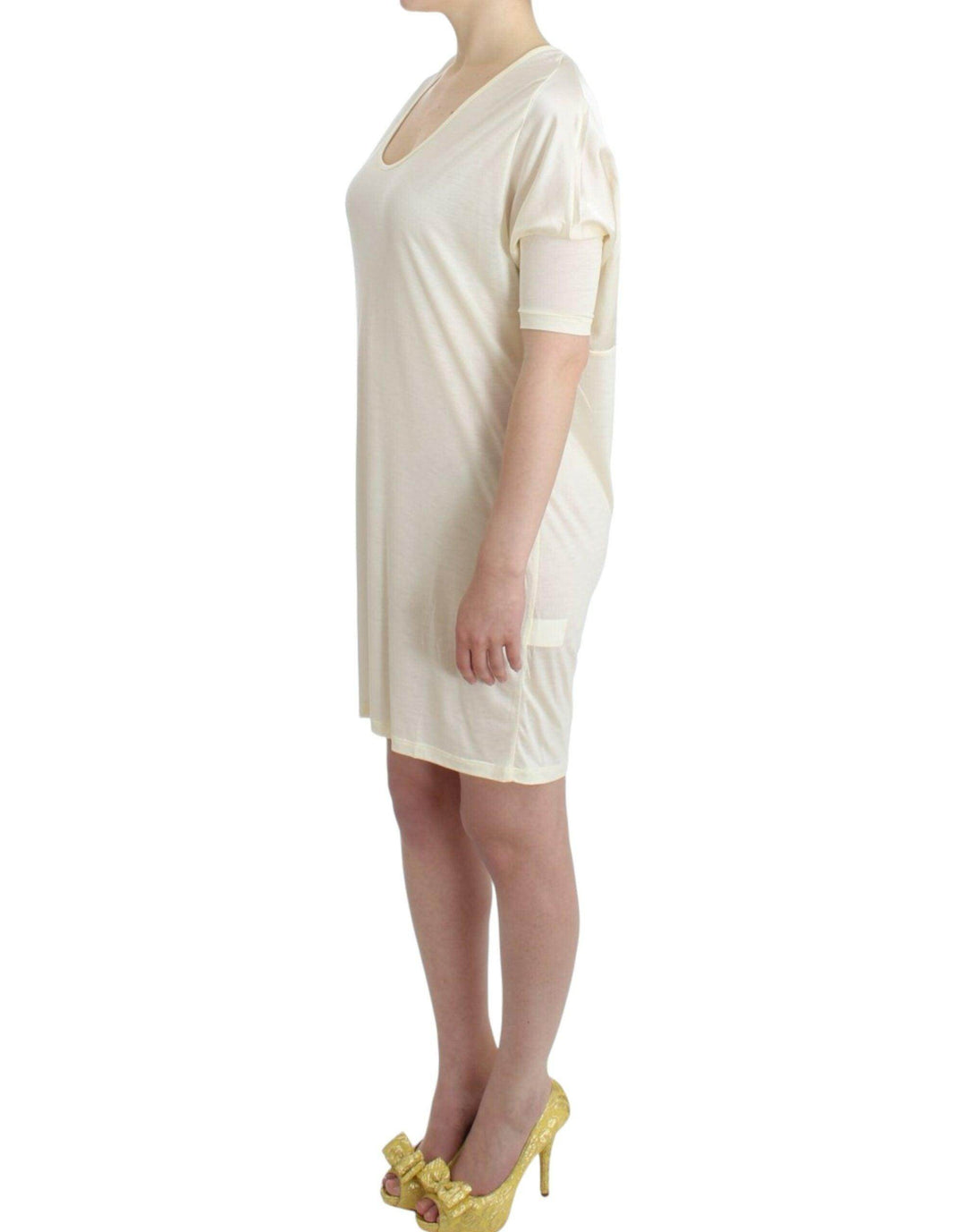 Costume National Schickes Weißes Modal-Kleid über dem Knie - Léoré