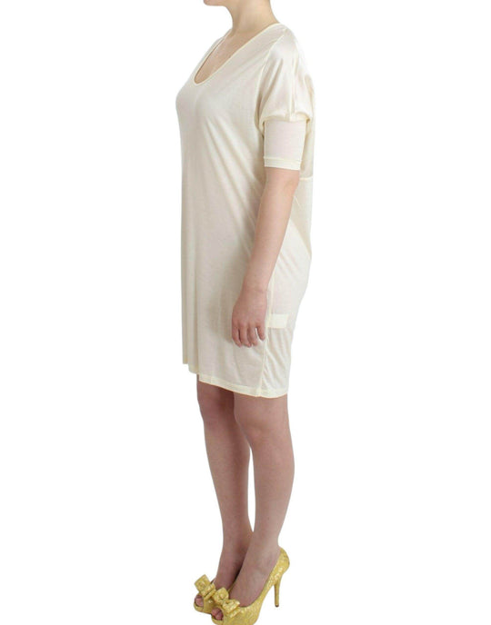 Costume National Schickes Weißes Modal-Kleid über dem Knie - Léoré