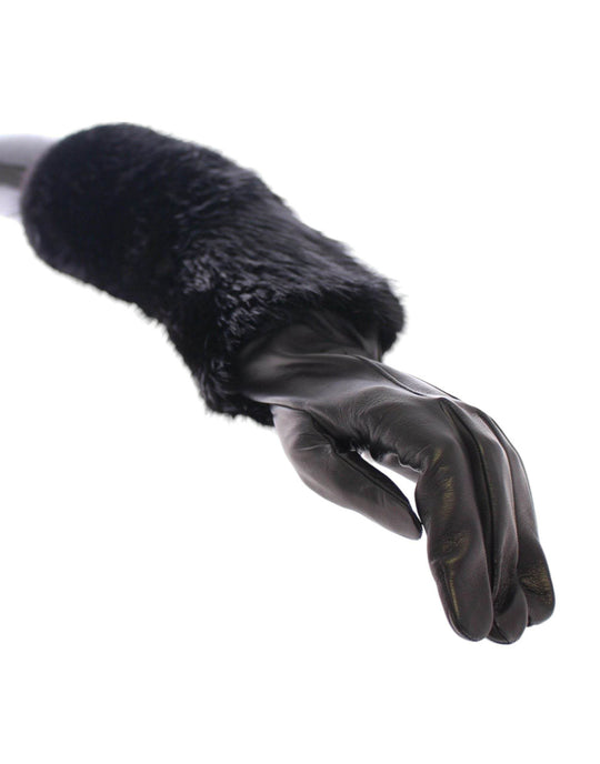 Dolce & Gabbana Elegante ellbogenlange Lederhandschuhe - Léoré