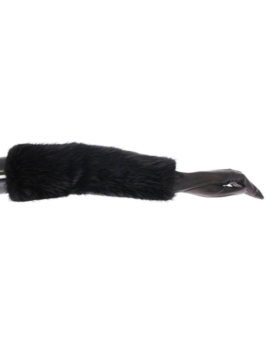 Dolce & Gabbana Elegante ellbogenlange Lederhandschuhe - Léoré