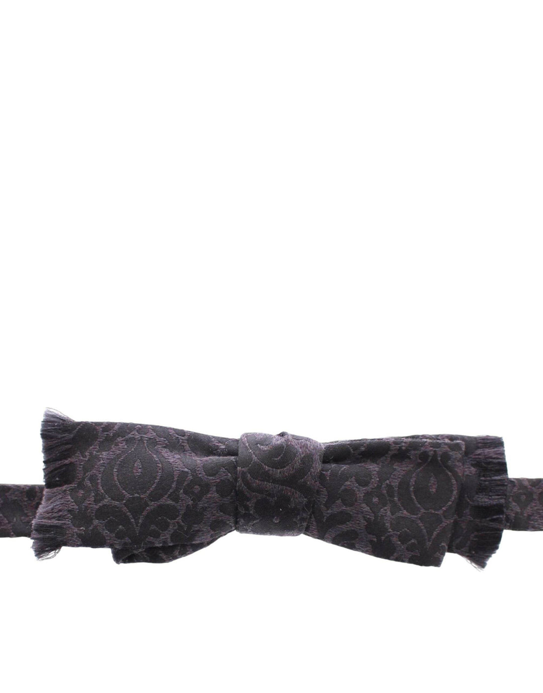 Dolce & Gabbana Elegante Schwarze Paisley Fliege aus Seiden-Wollgemisch - Léoré