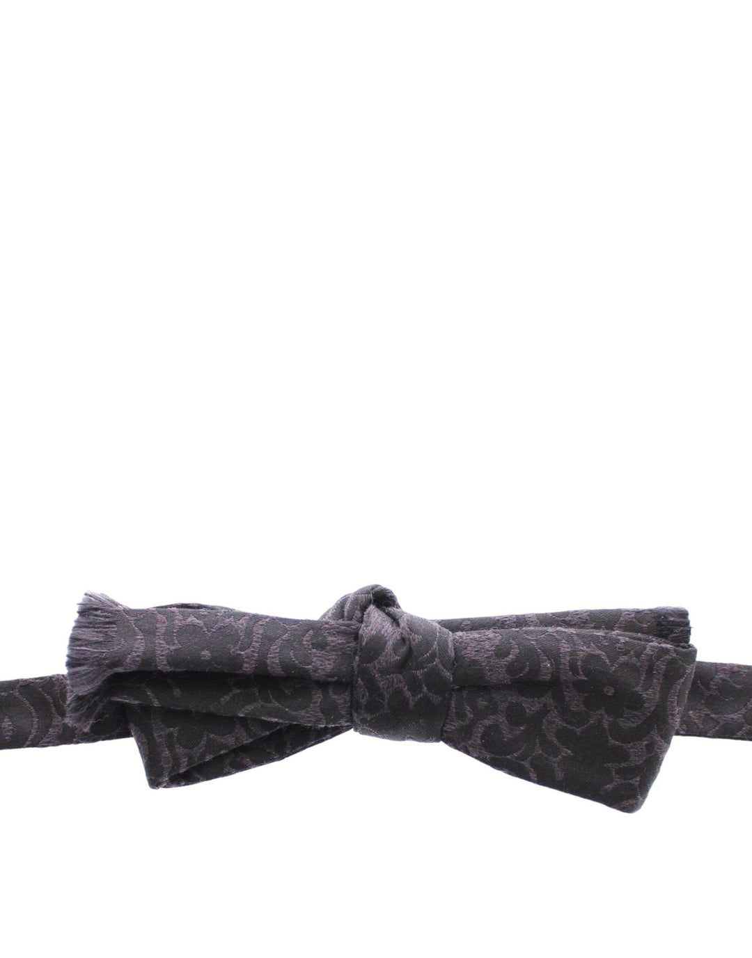 Dolce & Gabbana Elegante Schwarze Paisley Fliege aus Seiden-Wollgemisch - Léoré