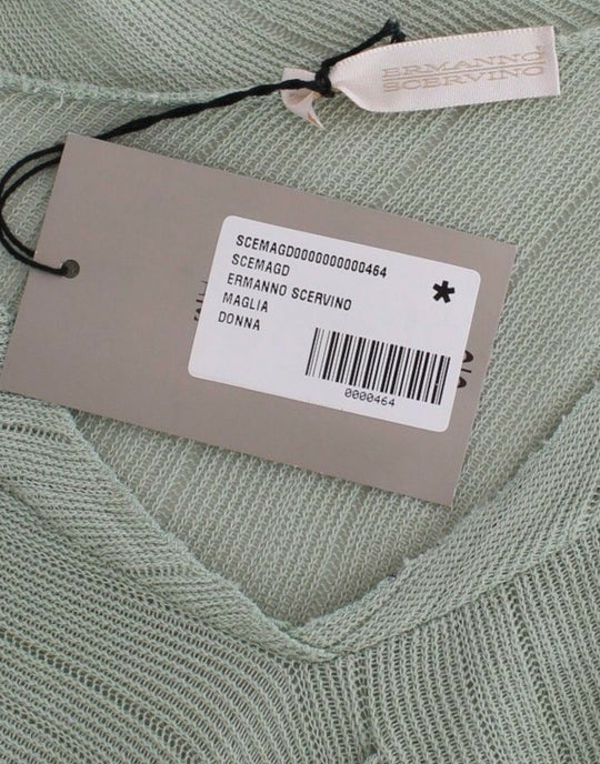 Ermanno Scervino Grünes leichtes Strickpullover-Top Bluse