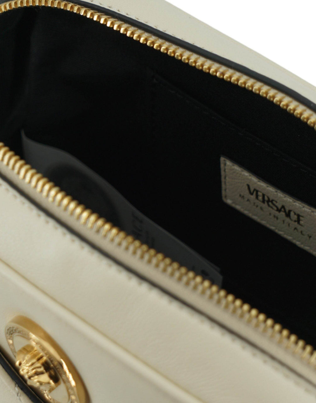 Versace Elegante Kameratasche aus weißem Lammleder - Léoré