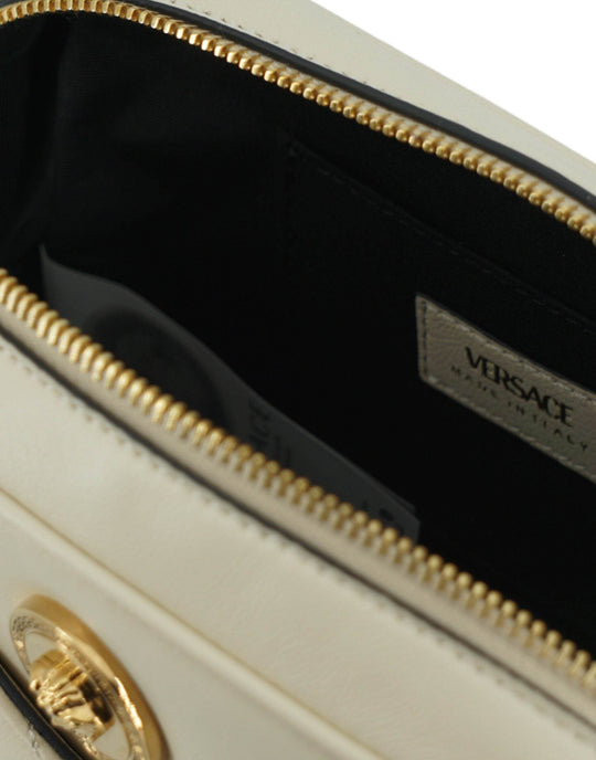 Versace Elegante Kameratasche aus weißem Lammleder - Léoré