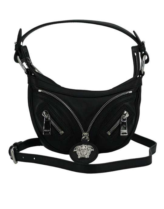 Versace Elegante schwarze Mini-Hobo-Umhängetasche - Léoré