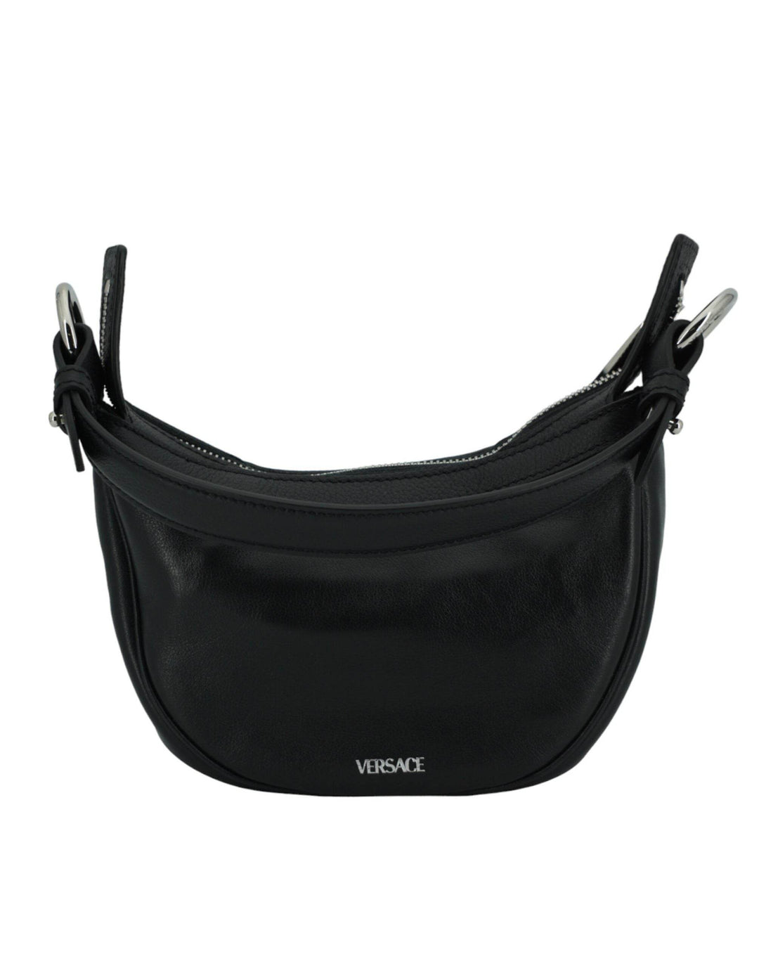 Versace Elegante schwarze Mini-Hobo-Umhängetasche - Léoré