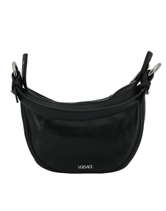 Versace Elegante schwarze Mini-Hobo-Umhängetasche - Léoré