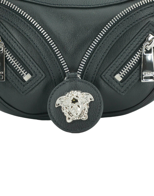 Versace Elegante schwarze Mini-Hobo-Umhängetasche - Léoré