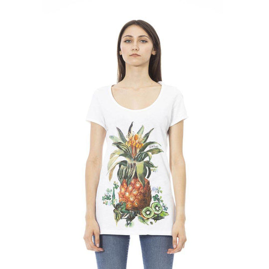 Just Cavalli Weißes T-Shirt aus Baumwolle für Frauen - Léoré