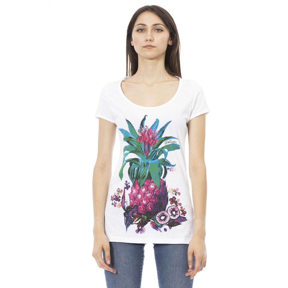 Just Cavalli Weißes Baumwoll-T-Shirt für Frauen - Léoré