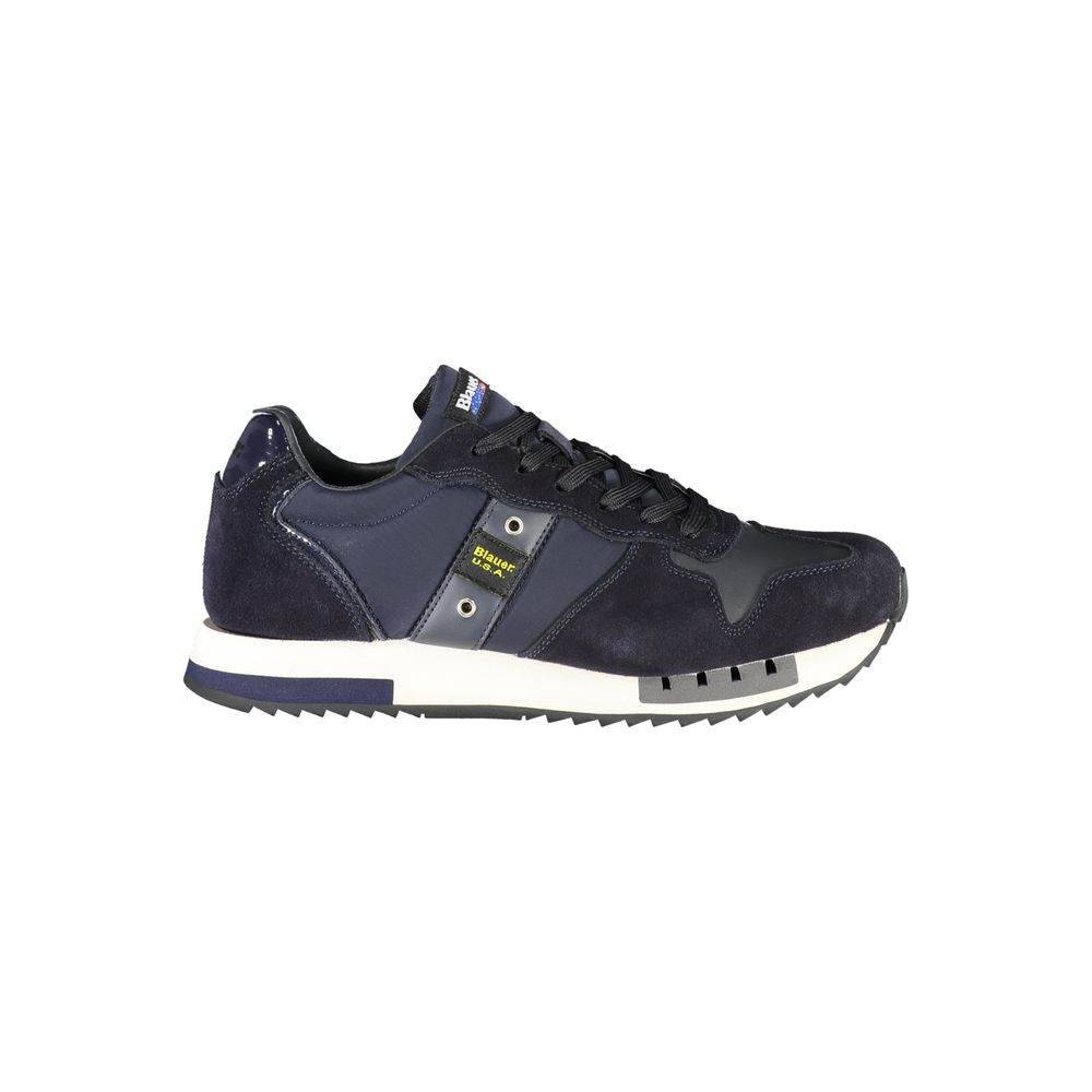 Blauer Kontrastfarbene Schnürsenkel-Sportschuhe in Blau - Léoré