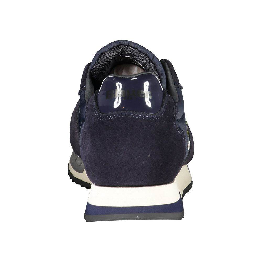 Blauer Kontrastfarbene Schnürsenkel-Sportschuhe in Blau - Léoré