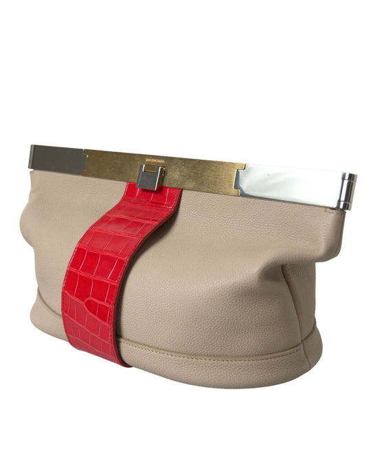 Balenciaga Zweifarbige Clutch aus exotischem Leder - Léoré