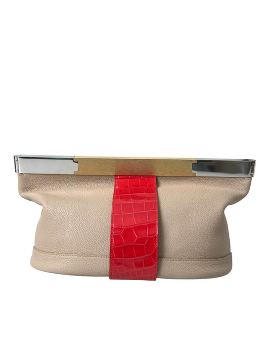 Balenciaga Zweifarbige Clutch aus exotischem Leder - Léoré