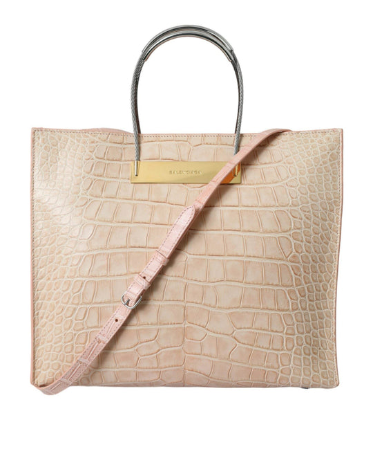 Balenciaga Alligatorleder Chic Pink Tote Bag - Léoré