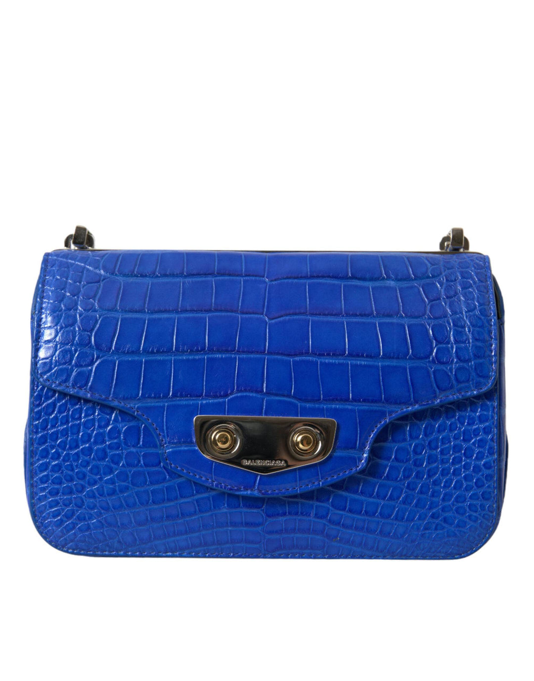 Balenciaga Mini-Umhängetasche aus Alligatorleder - Elegantes Blau - Léoré
