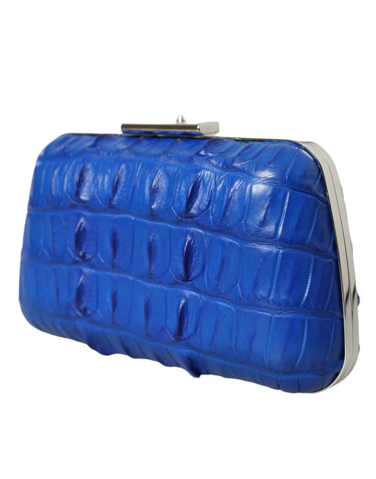 Balenciaga Electric Blue Krokodilleder Clutch - Léoré
