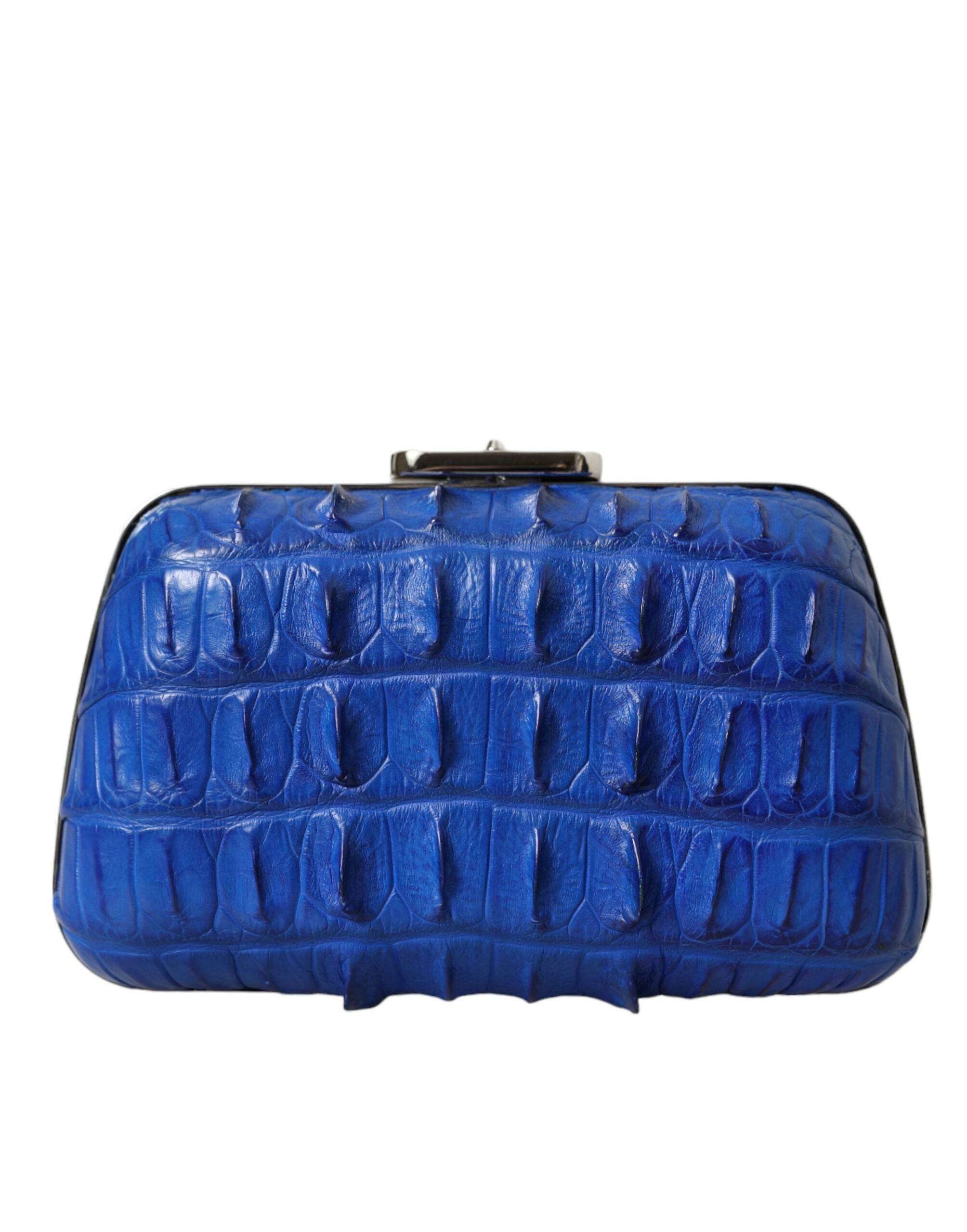 Balenciaga Electric Blue Krokodilleder Clutch - Léoré