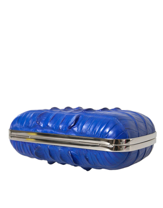 Balenciaga Electric Blue Krokodilleder Clutch - Léoré