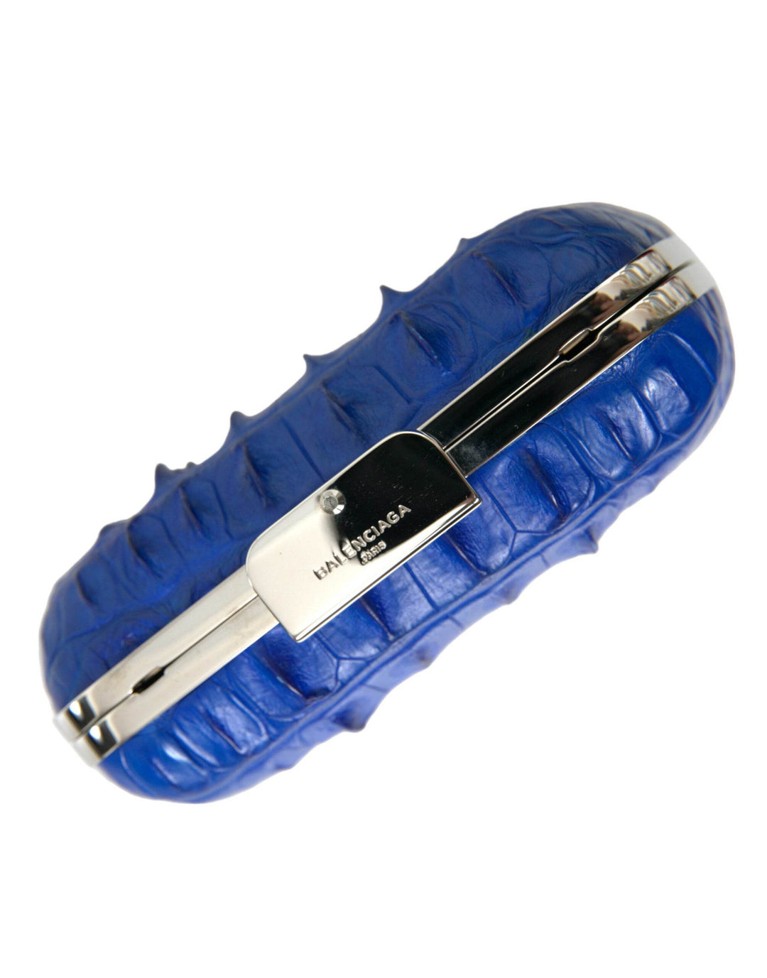 Balenciaga Electric Blue Krokodilleder Clutch - Léoré