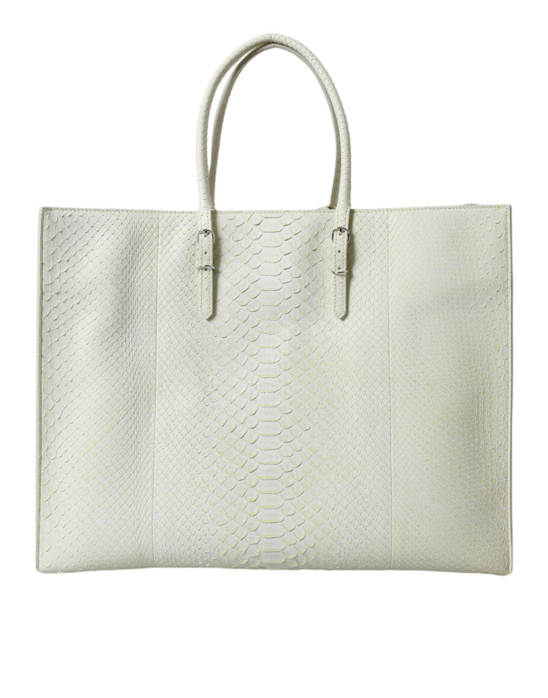 Balenciaga Schicke Pythonleder-Tasche in Weiß & Gelb - Léoré