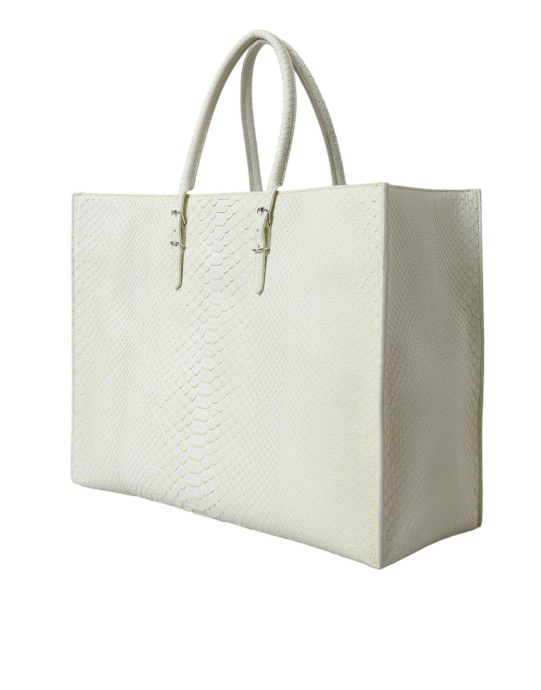 Balenciaga Schicke Pythonleder-Tasche in Weiß & Gelb - Léoré